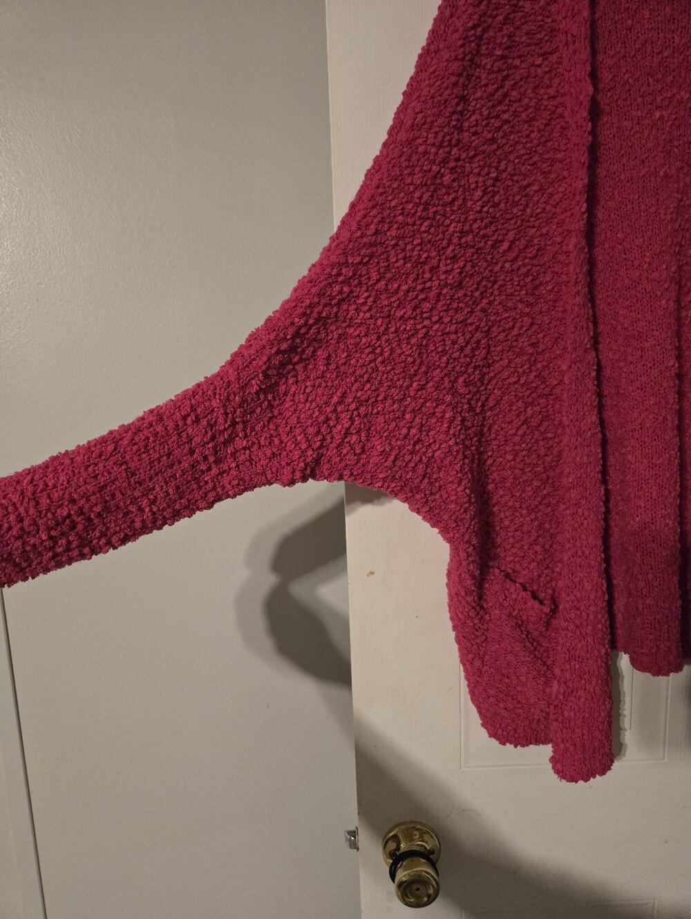 Umgee Raspberry Pink Bouclé Open-Front Cardigan - Picture 2 of 2